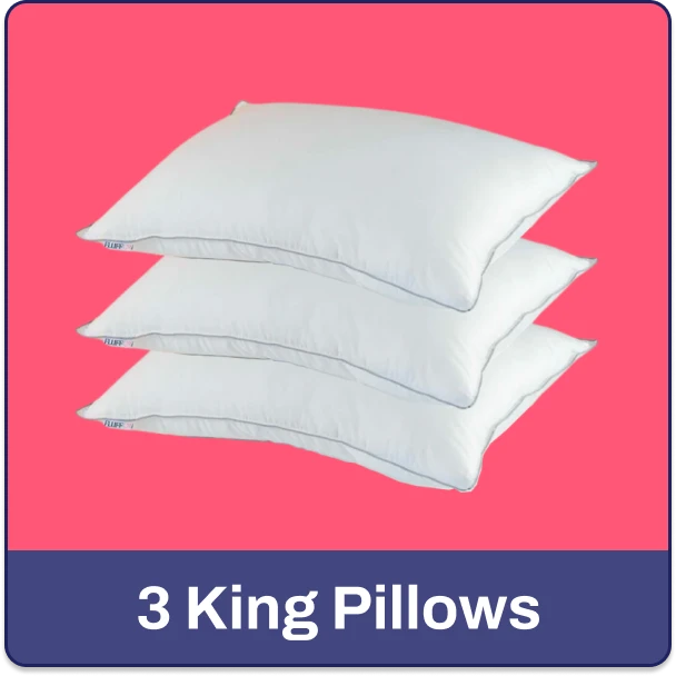 Three (3) King Pillows
